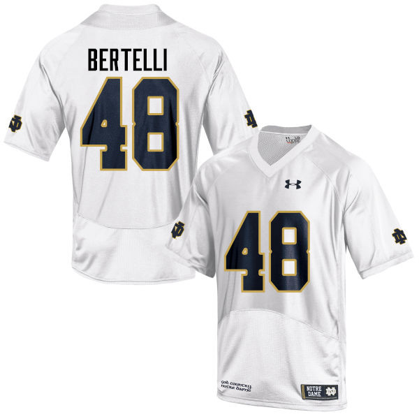Men #48 Angelo Bertelli Notre Dame Fighting Irish College Football Jerseys-White